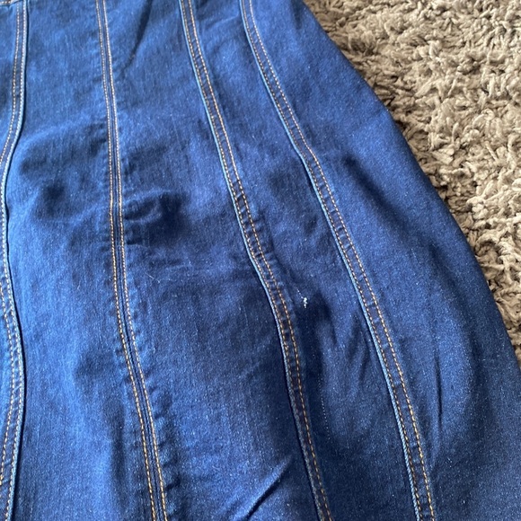 Princess Polly NWOT HOUSER MINI STRAPLESS DRESS DARK DENIM Size 6 - Picture 15 of 15